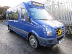 VW Crafter CR50 136 Blue TDI, 2461cc diesel, 15 seater mini bus, tax: 01/01/16, MOT: 12/07/15,