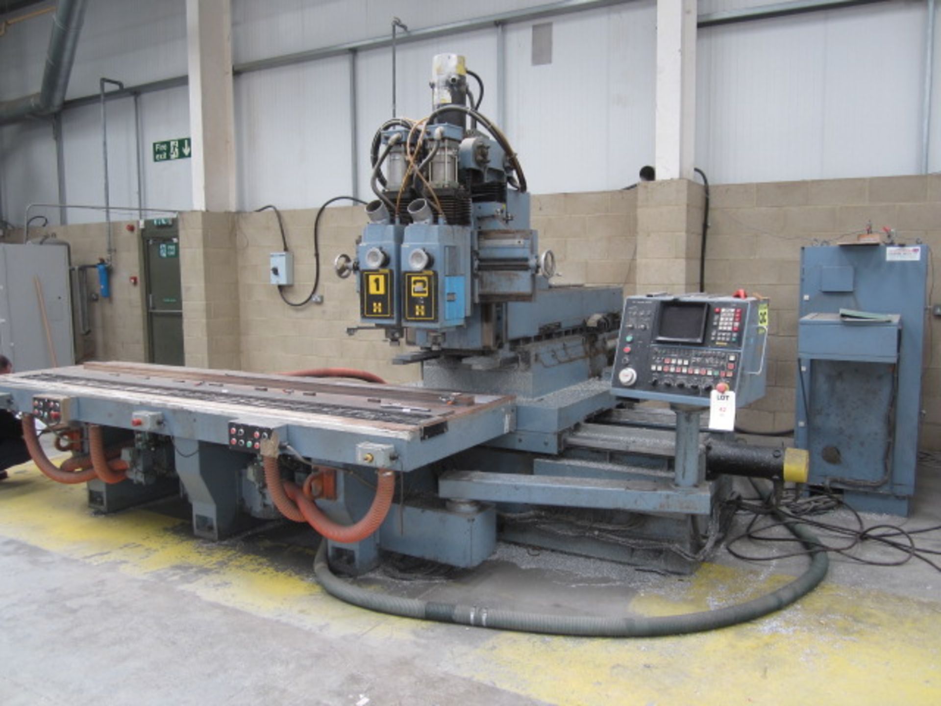 Heian NZ-2H CNC 2 head router, 3 axis, vacuum table size 3- 3000mm x 1000mm, serial no: 600615,
