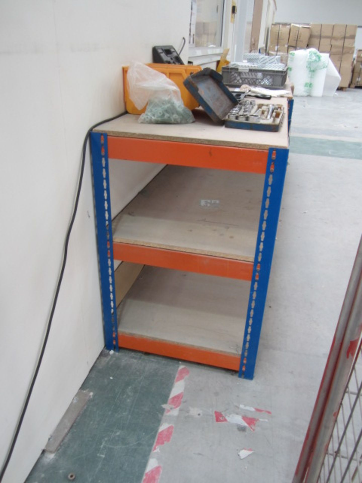 2 Boltless work benches, 1850mm x 620mm x height 900mm / 1200mm x 620mm x height 900mm - Image 2 of 2