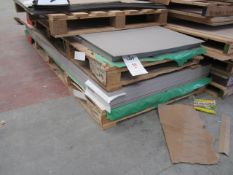 3 pallets of assorted size plastic sheets, 16- 3mm, Colour: Grey SHE036 TPU0302500800,  2500mm x