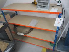 4 Assorted size boltless storage shelving, 1250mm x 460mm x height 1000mm / 780mm x 460mm x height