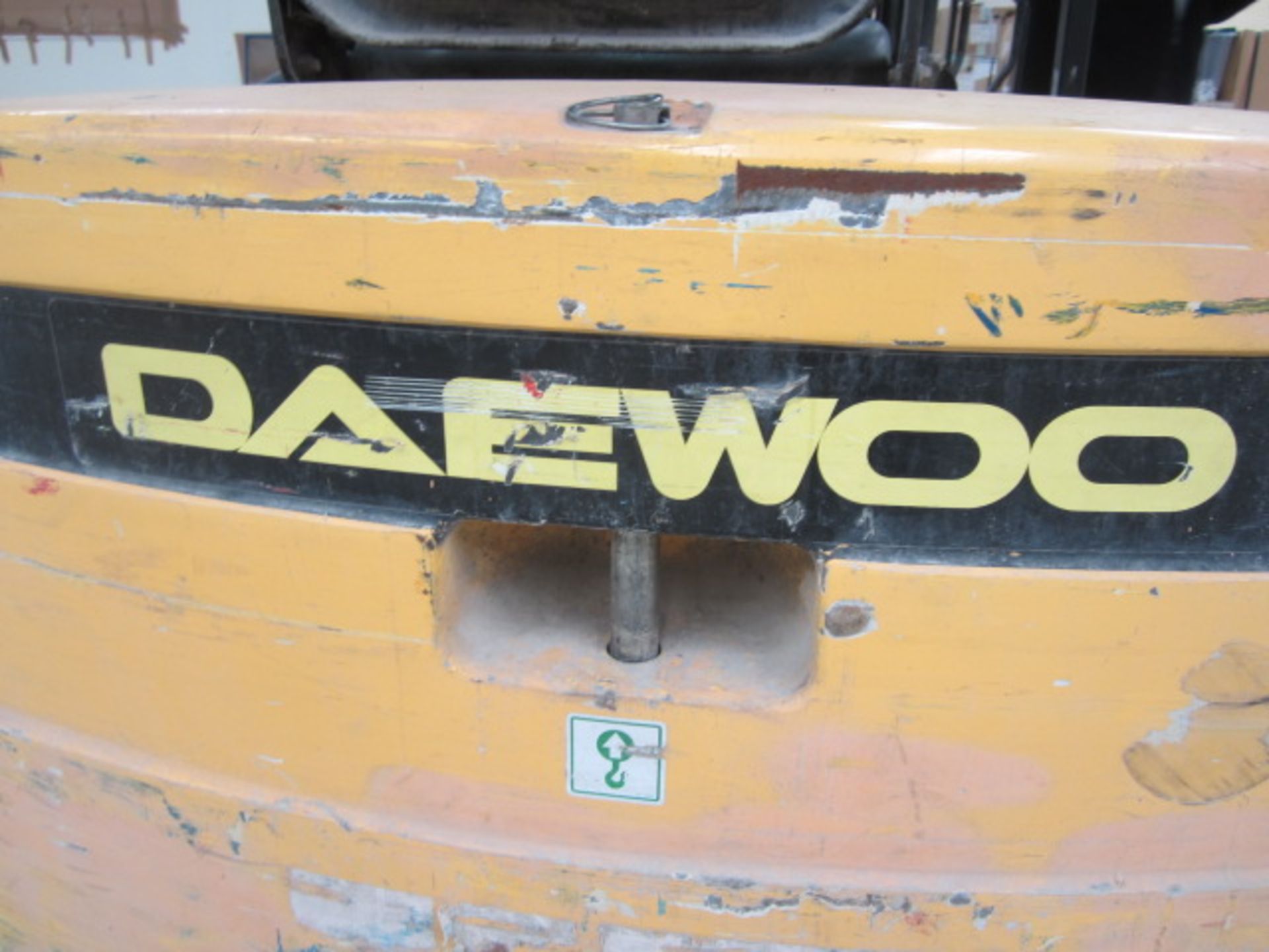 Daewoo B15T-2 ride on battery operated 3-Wheel forklift truck, serial no: CG-00134 (2000). run hours - Image 8 of 12