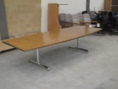 Dark wood effect oblong boardroom table