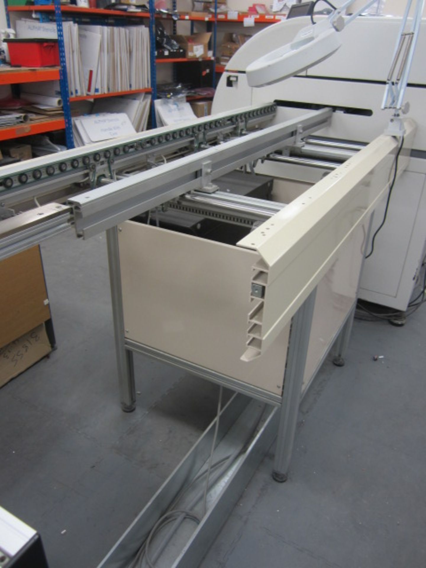 PAF Systems Ltd Conveyor, serial no: 981167 (2004), length 1500mm x adjustable width up to 500mm, - Image 3 of 4