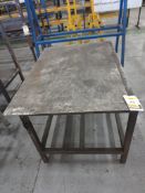 1.5m x 1.2m Welded steel workbench with 10mm thick steel top