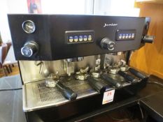 Iberital Junior 27 twin head stainless steel coffee machine, serial no: 31321 (2012) (Please note