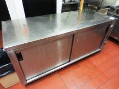 Moffat stainless steel 6GHS2TierH/O twin sliding door, twin shelf warming oven/food preparation work
