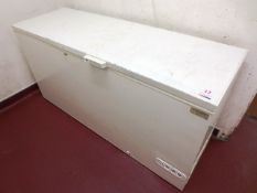 Enamel chest freezer, approx 1800 x 600 x 900mm