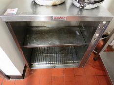 Valentine stainless steel twin shelf out of commission warming oven, 700 x 400 x 850mm