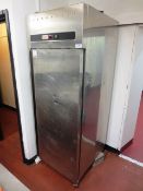 Stainless steel GN650TN mobile five shelf upright refrigerator with refrigerator type R134A,  750