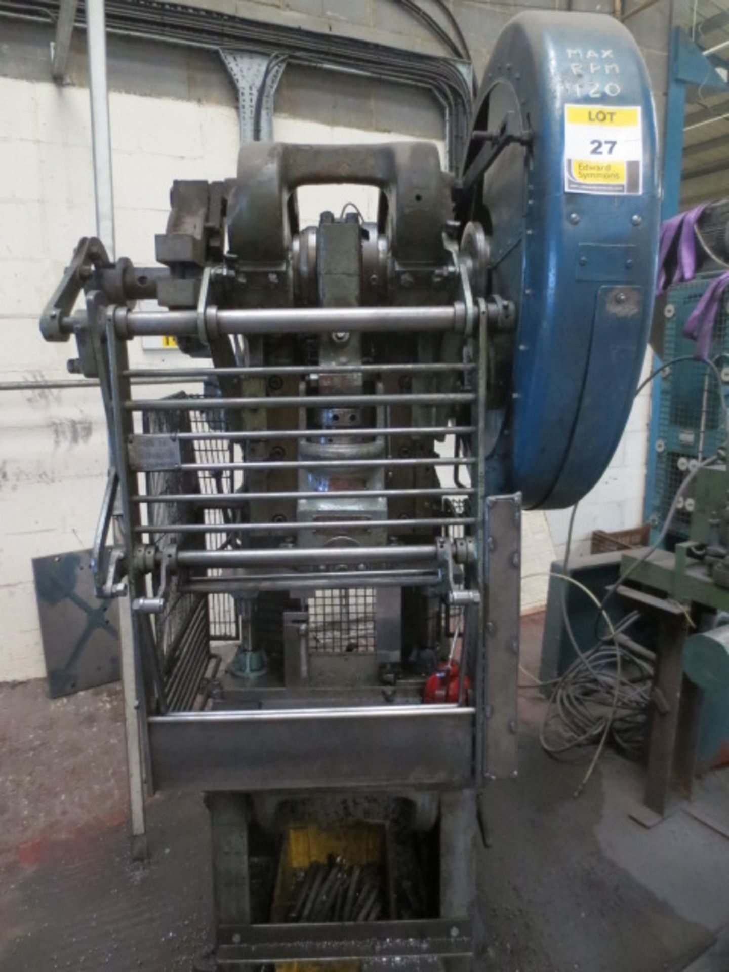 HME 20 ton open fronted inclinable power press, Press No 14. NB: this item has no CE marking. The...