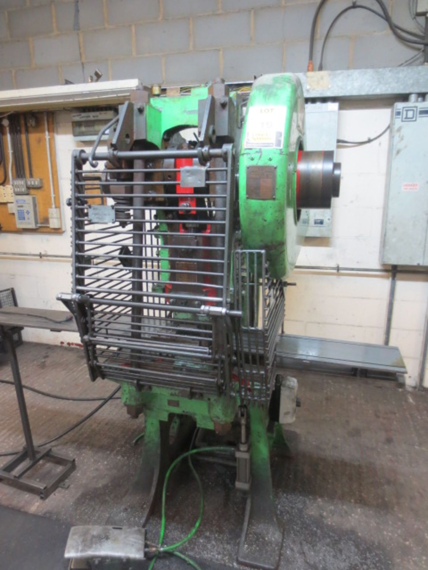 Taylor Challen 15 ton open fronted power press, Serial No 1632. NB: this item has no CE marking...