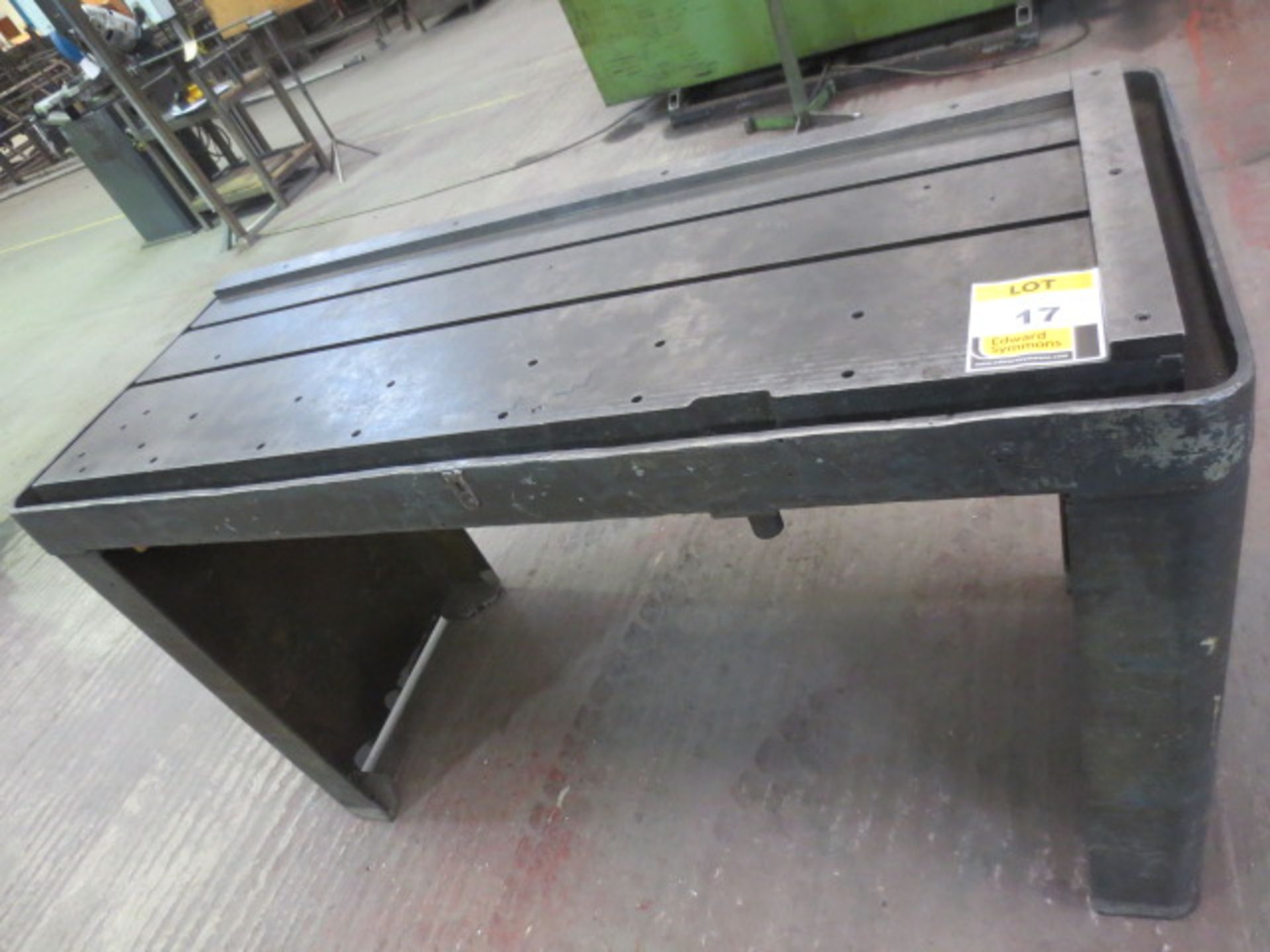 Cast Steel T Slotted table  1600mm x 530mm  (A Work Method Statement and Risk Assessment must be