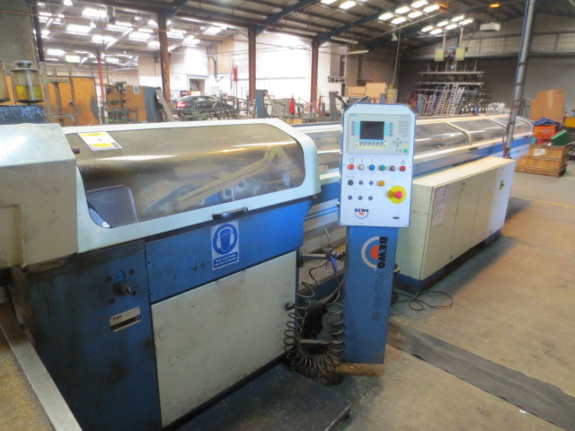 Bewo FCH-90M 400V automatic cut-off saw, s/n 0213101 (2002) with Bewo freestanding control panel - Image 2 of 8