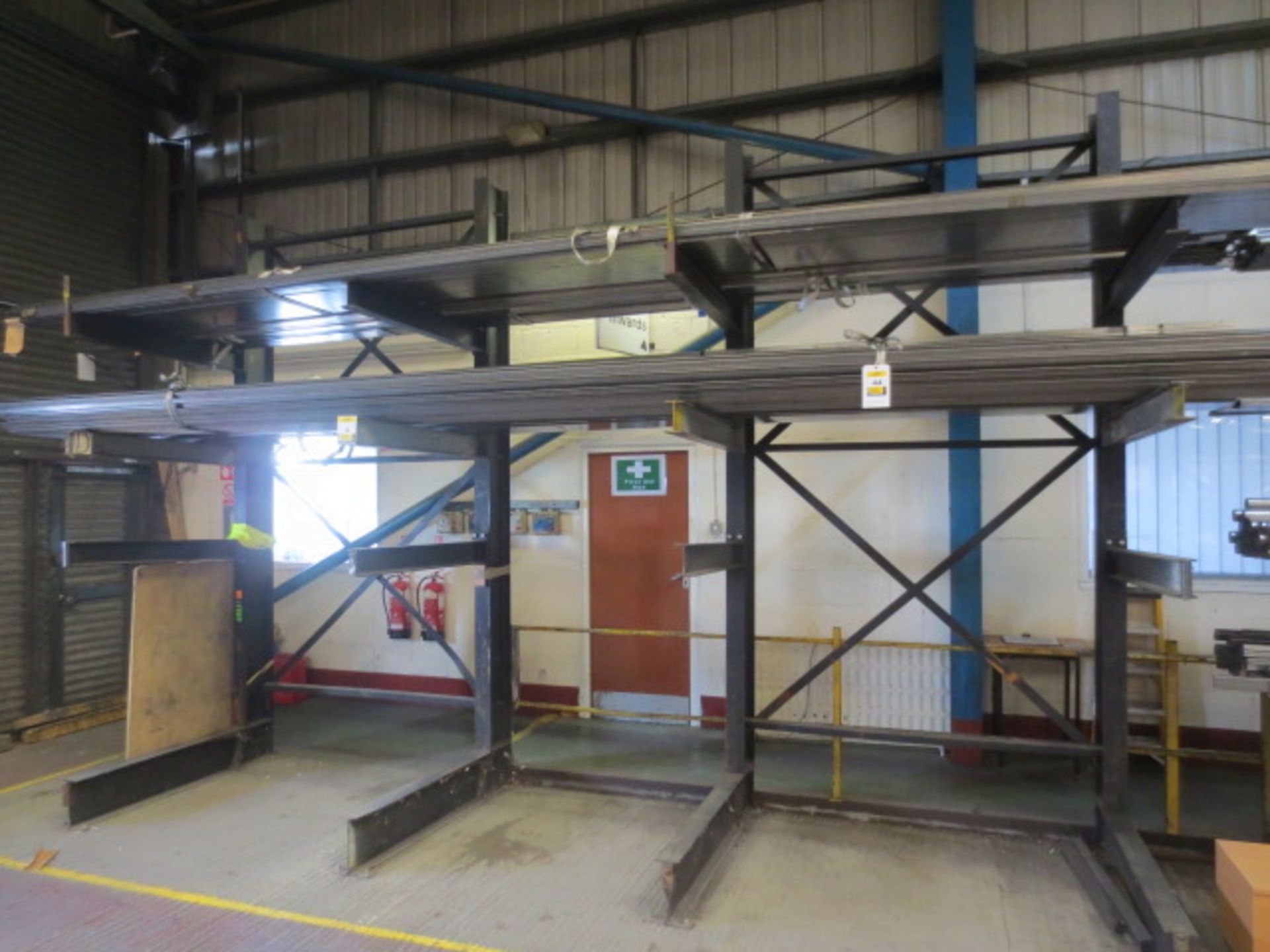 4 position 5 tier cantilever bar rack 5400mm x 3600mm x 1500mm (excluding contents-reserved