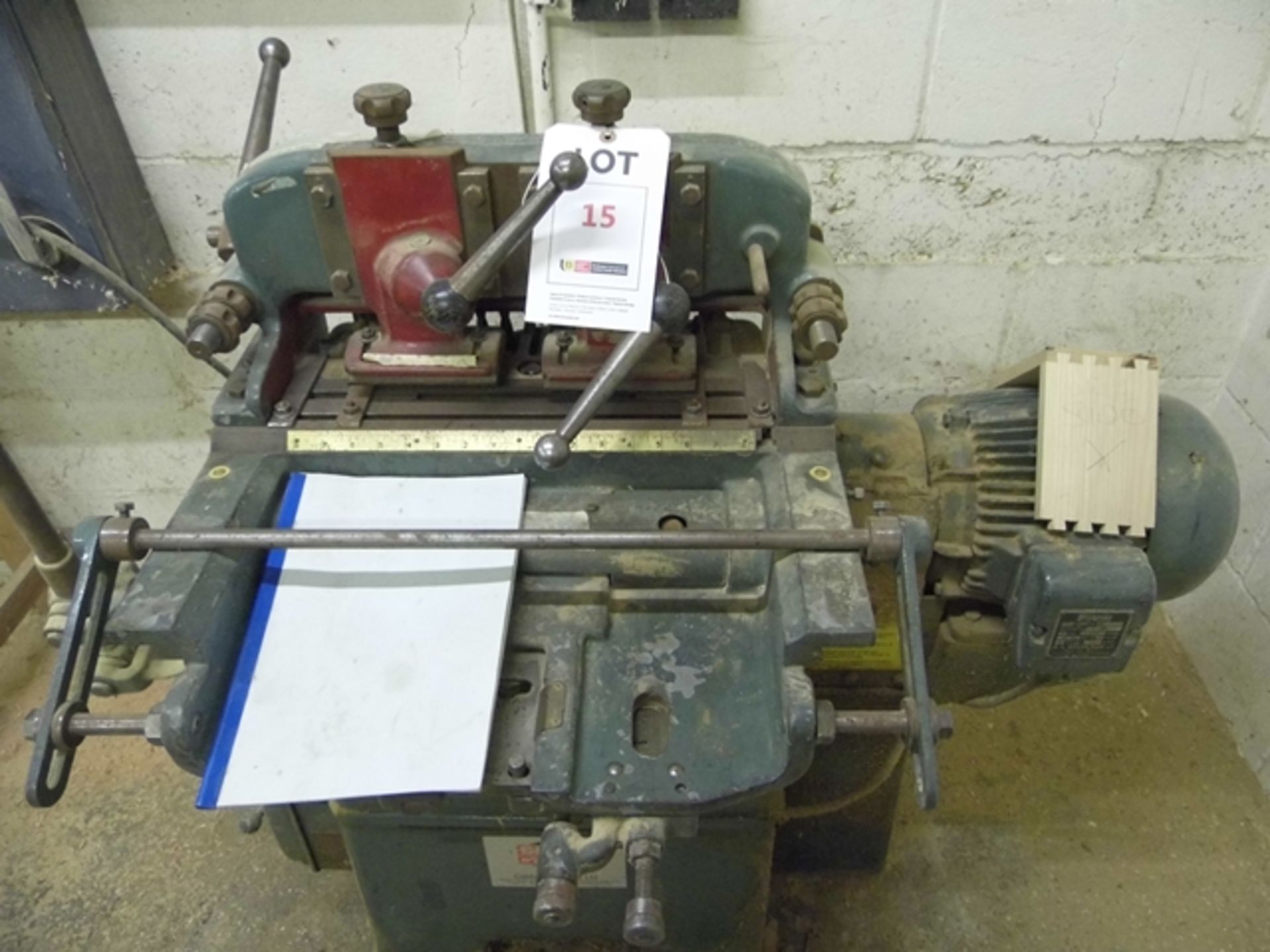 Brookman Type 15RMM dove tailing machine, Serial No. 422   (A Work Method Statement and Risk - Image 2 of 2