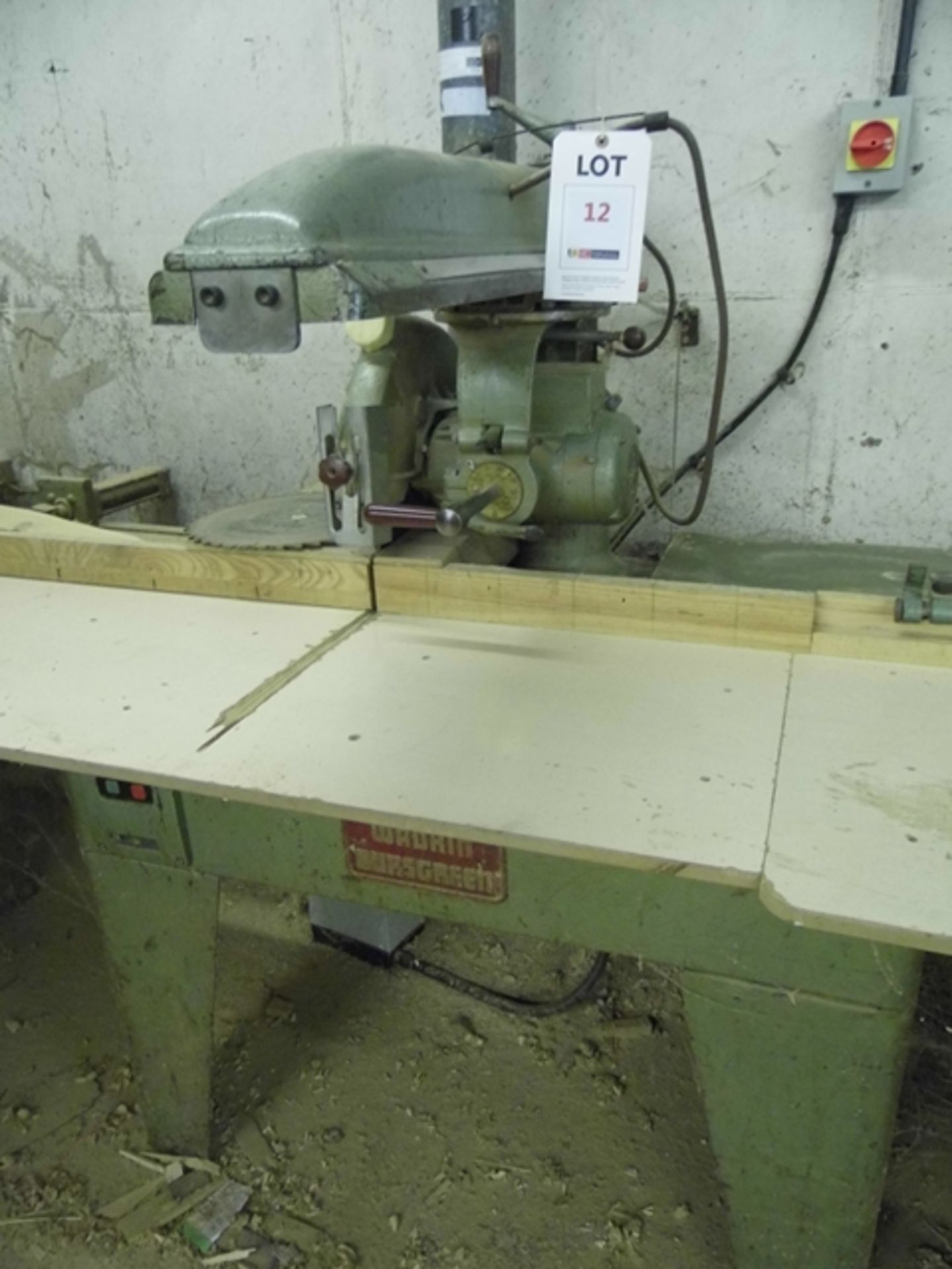 Wadkin Bursgreen cross cut saw  (A Work Method Statement and Risk Assessment must be approved by the