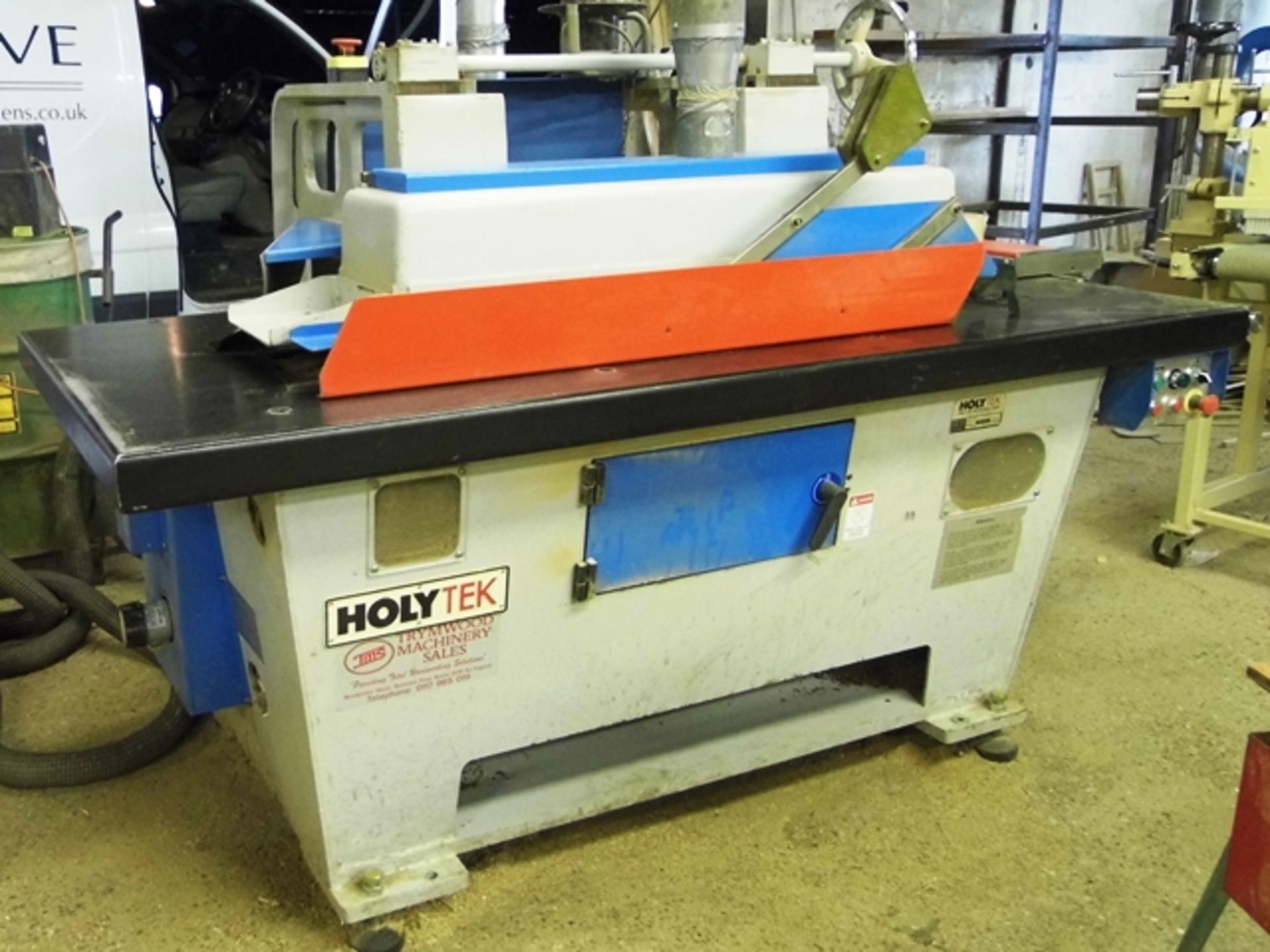 Holytek straight line rip saw model HR-20 with motorised feed and laser line guide, Serial No. - Image 2 of 6