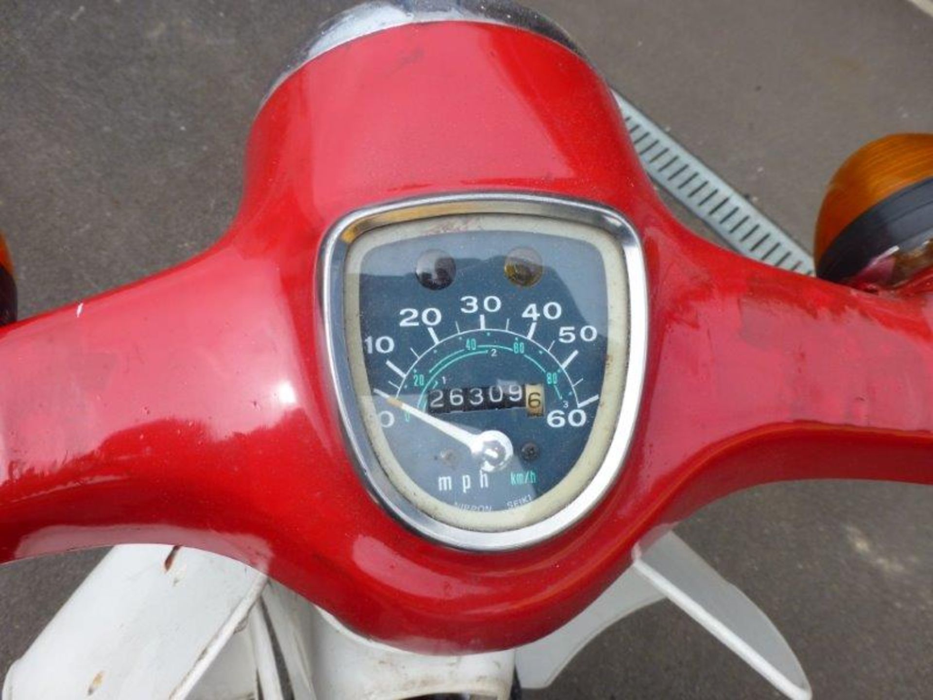 Honda C90 Step Through motorcycle, 90cc (Red)  Registration no. RGP 55V  VIN no. C905160187  Date of - Image 4 of 4