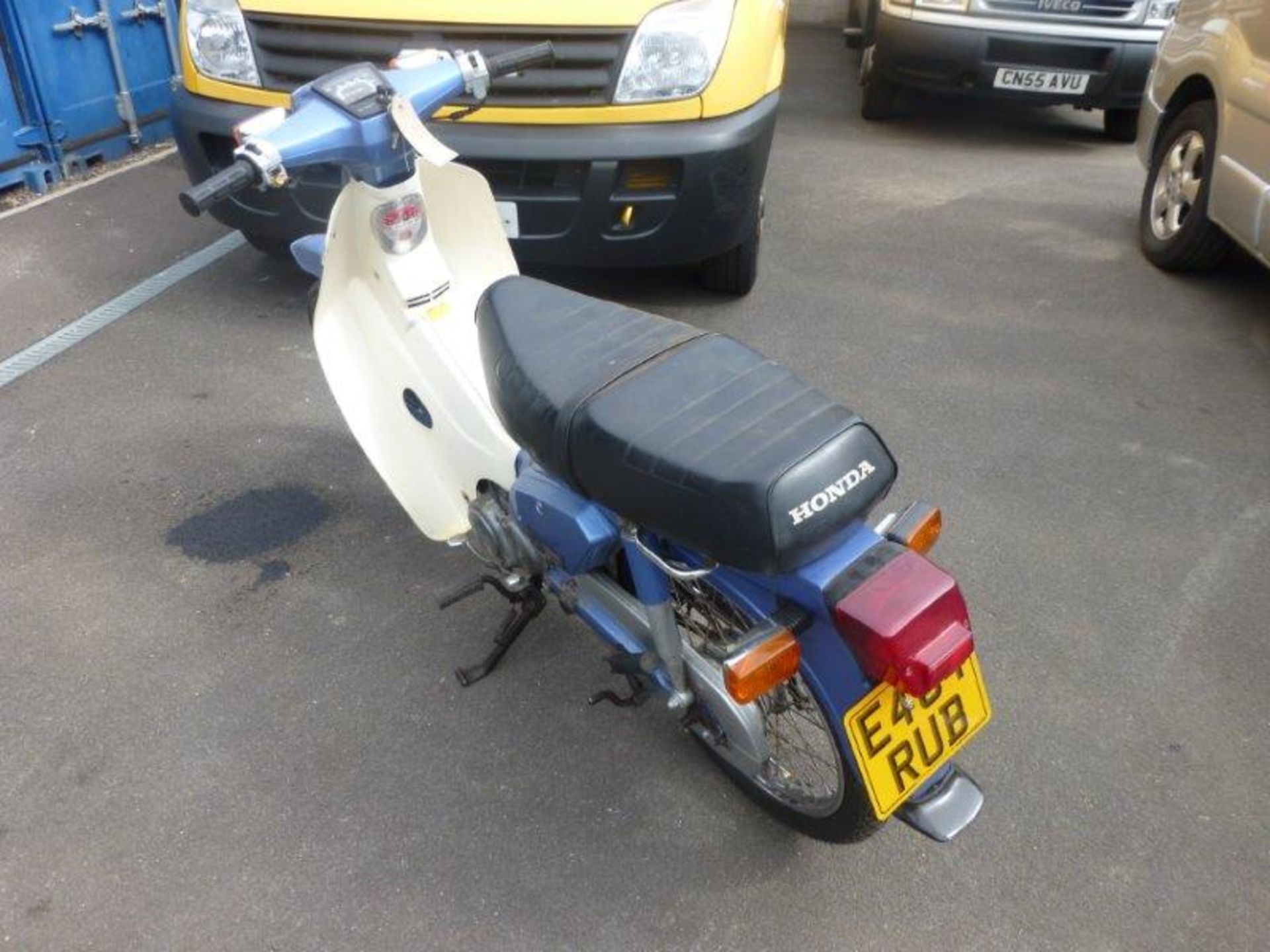 Honda C90E Step Through motorcycle, 85cc (Blue)  Registration no. E464 RUB  VIN no. HA021384798 - Image 3 of 4