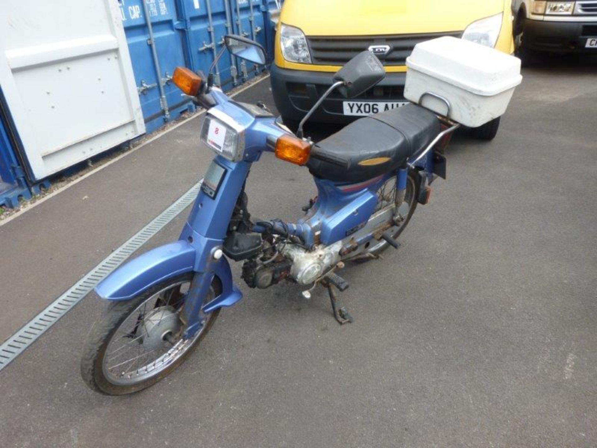 Honda C90 Step Through motorcycle, 85cc (Blue)  Registration no. K680 MPO  VIN no. HA021455962  Date