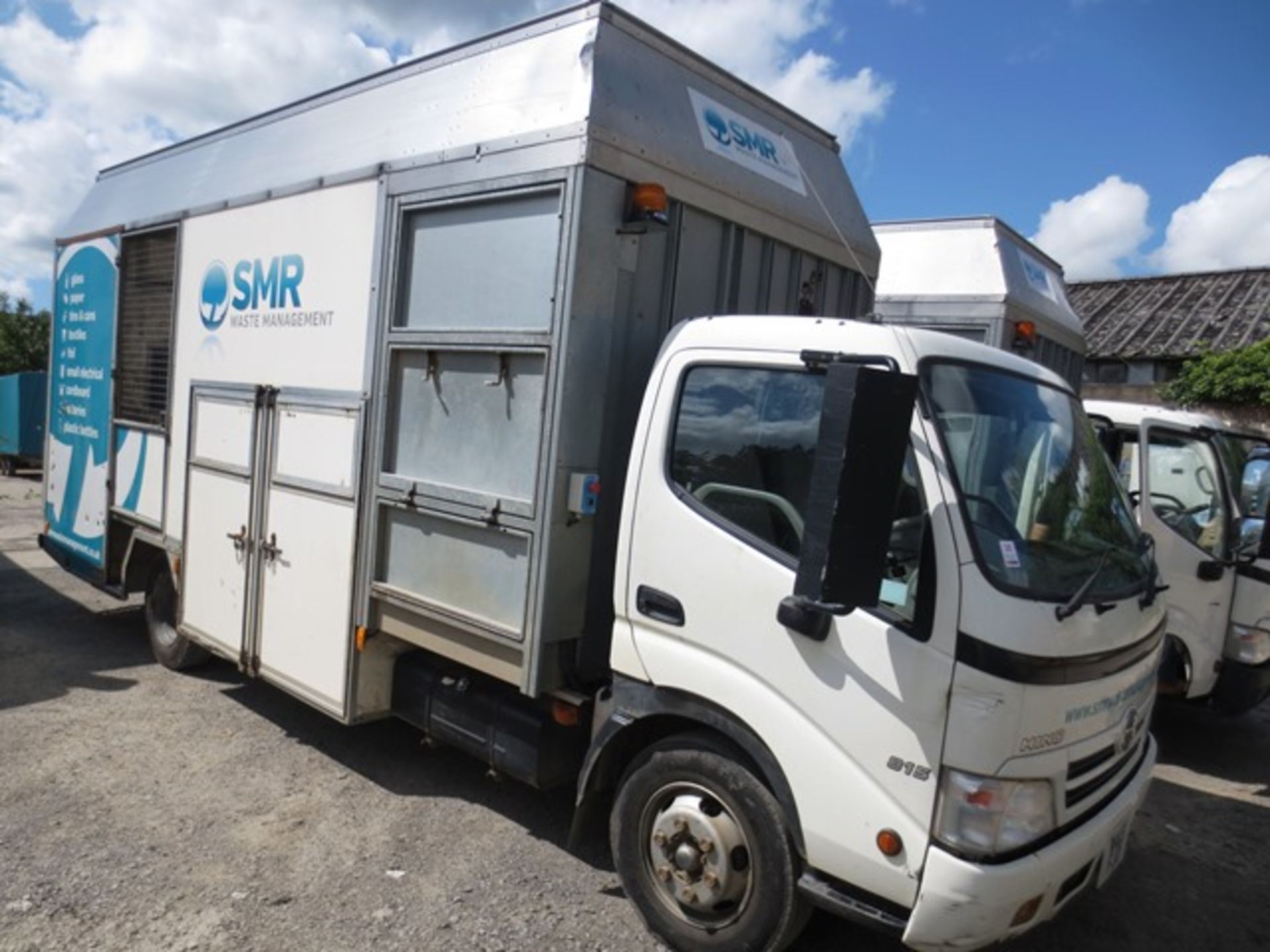 Hino 300 815 kerbside recycling tuck, fitted Trucksmith body, 5.5m approx length, with integrated