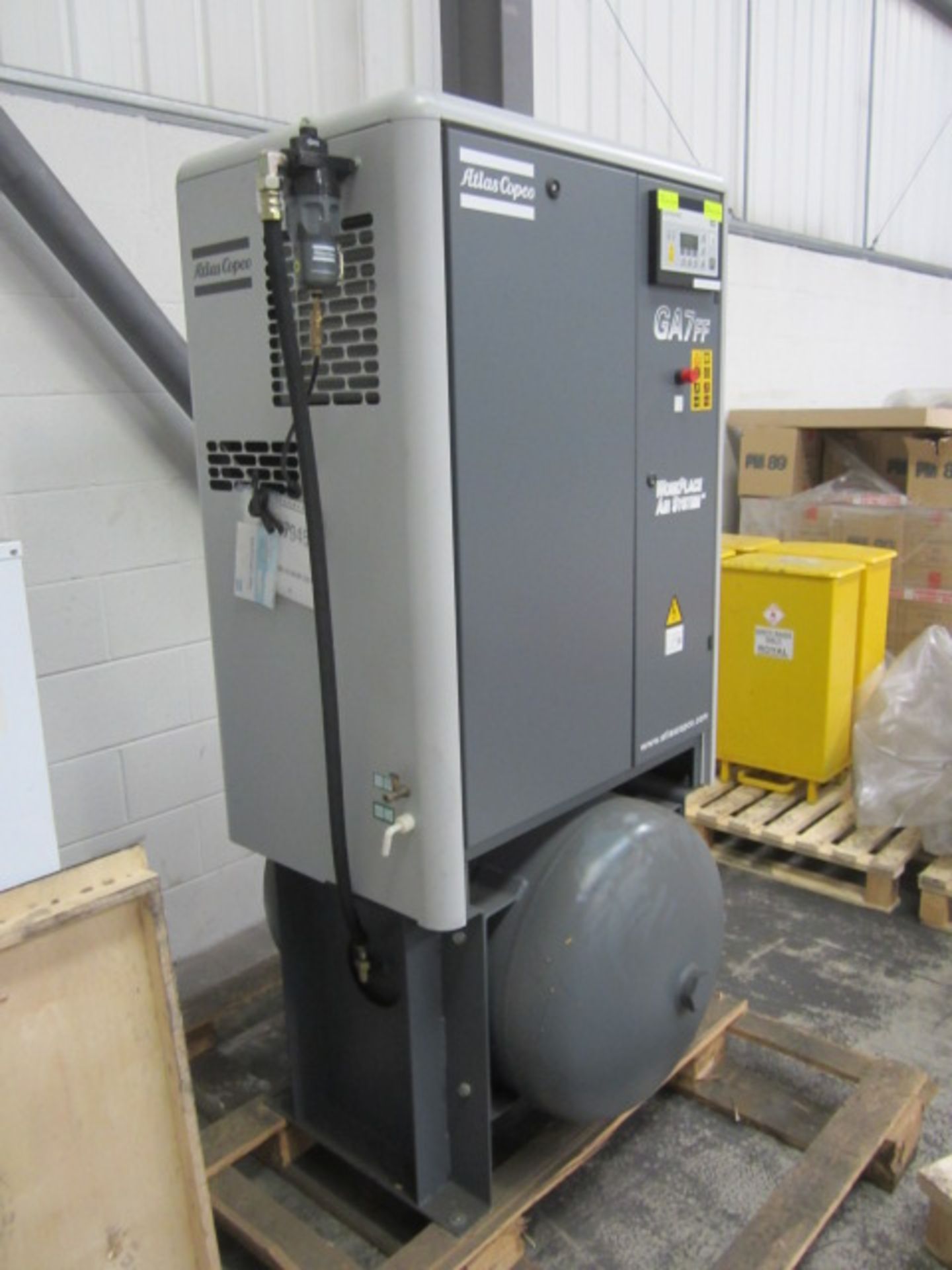 Atlas Copco GA7FF Workplace Air System receiver mounted air compressor, serial number AII137945 ( - Image 2 of 7