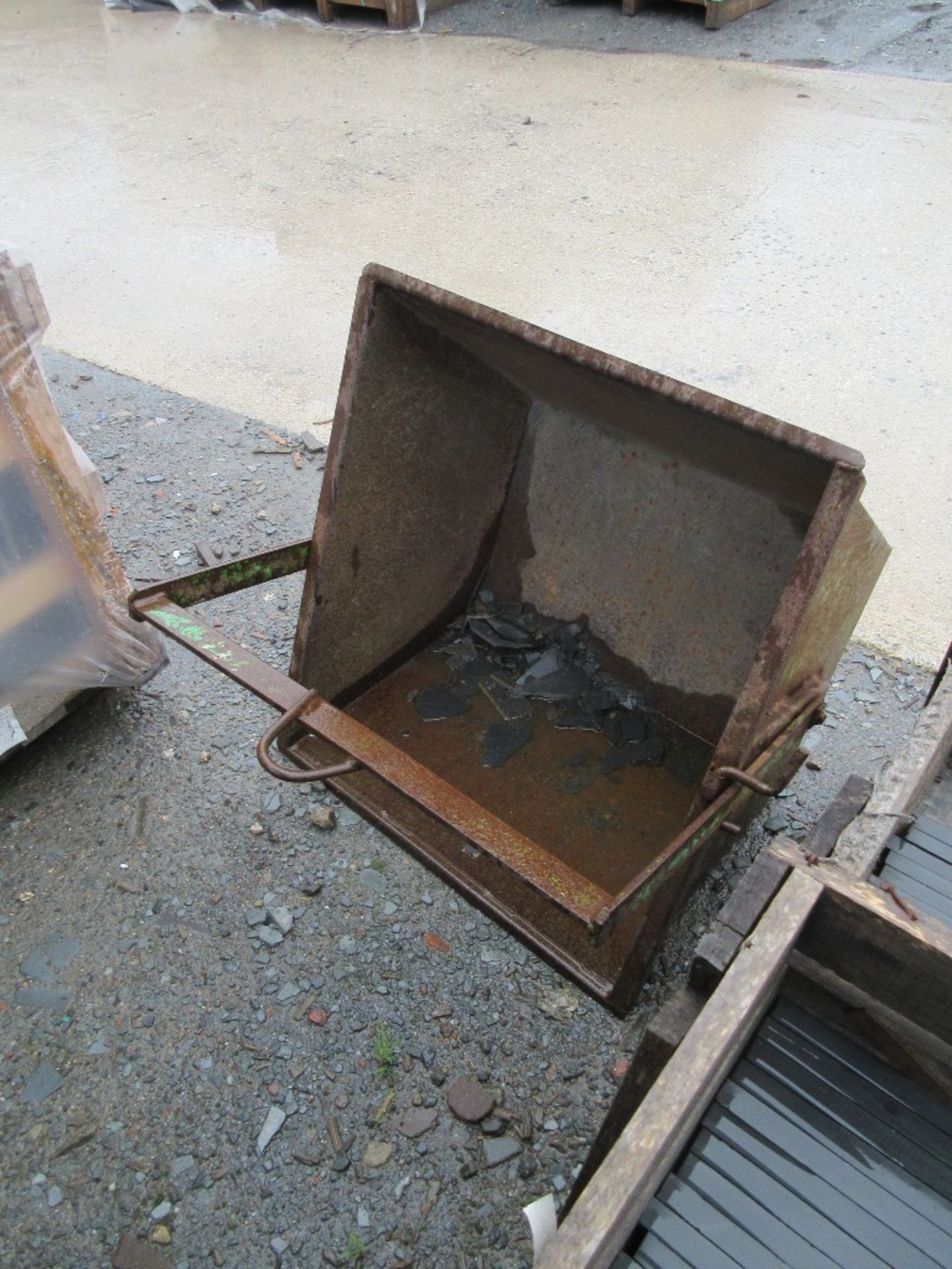 Two steel waste buckets, approx. 600 x 700mm