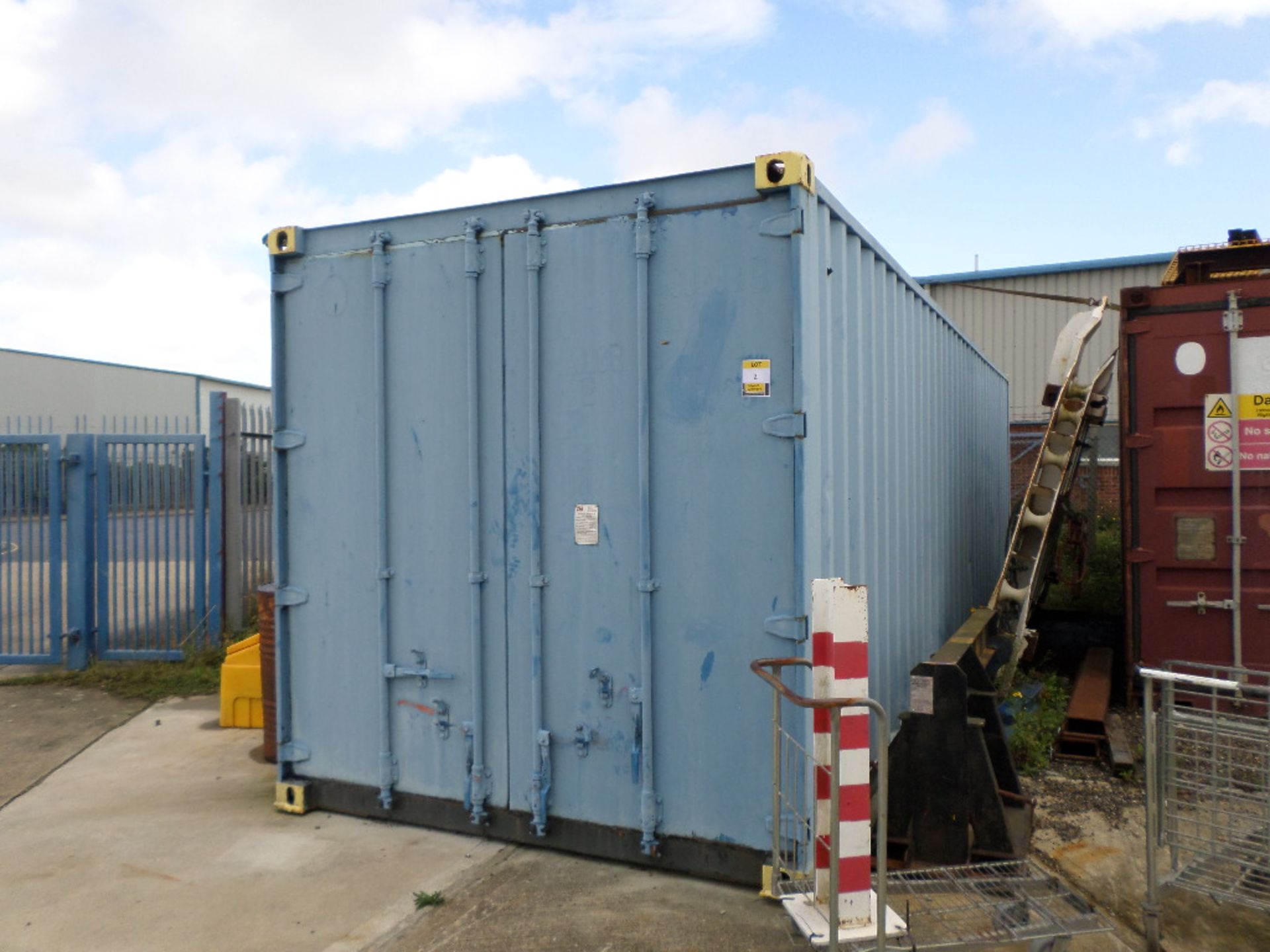 30'  x 9' steel shippping container with  Oceantech 60" twin full sized lock decompression chamber