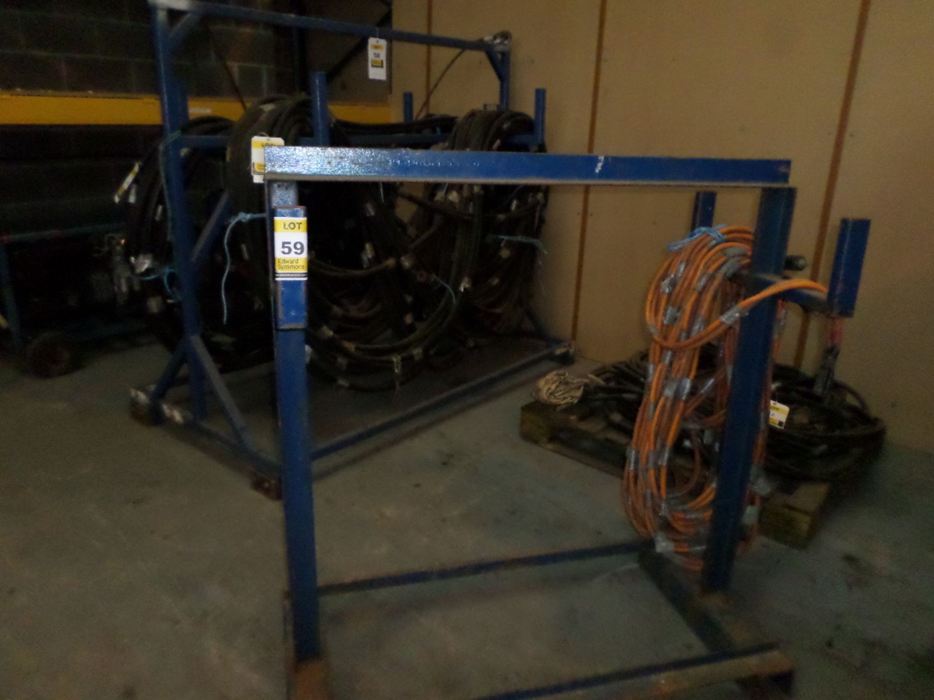 Steel fabricated small umbilical storage stand (Please note that this lot does not have a current