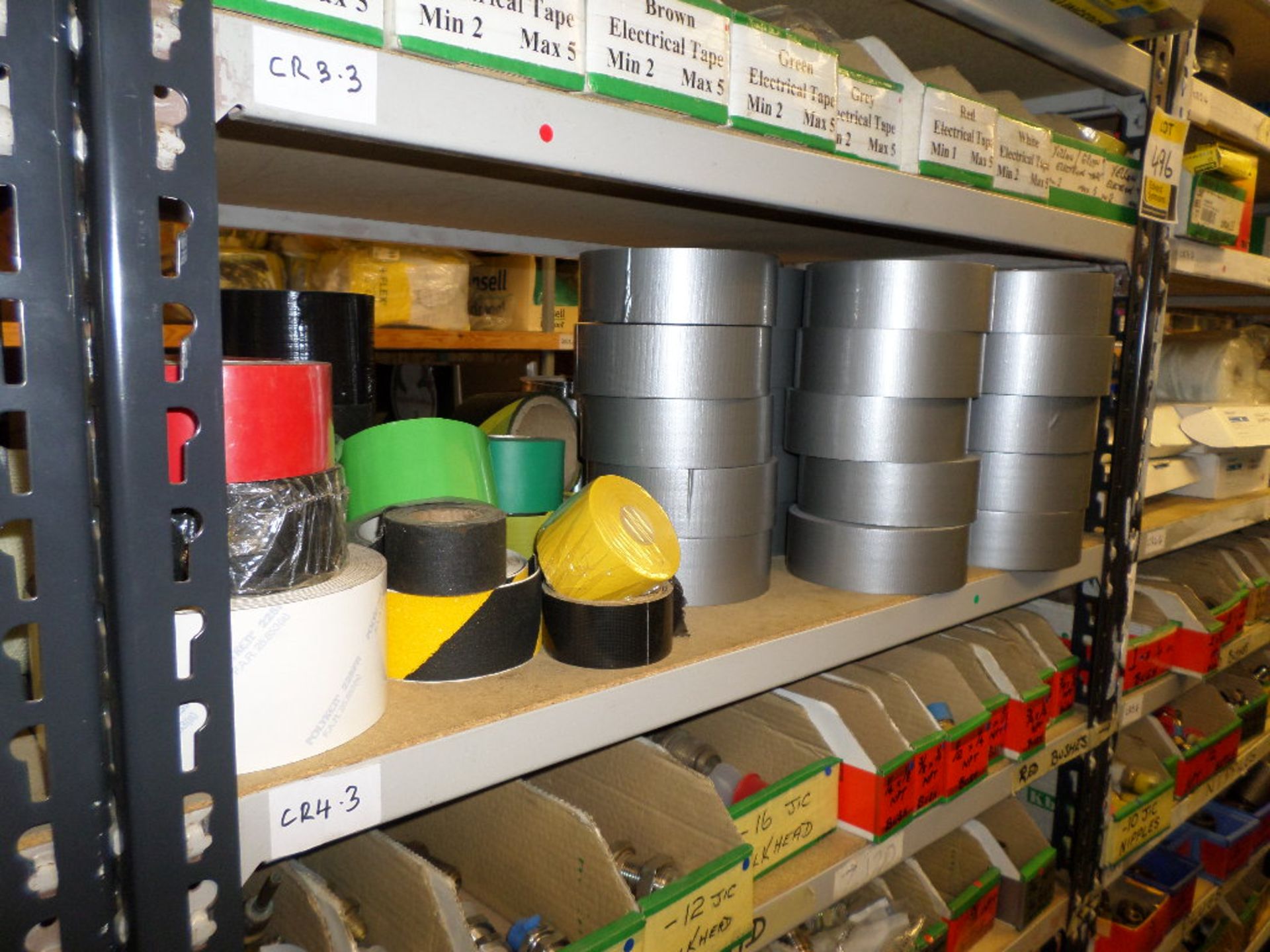 Contents to Rack C, tiers CR3 & CR4 mainly masking, electrical and warning tape - Image 2 of 2