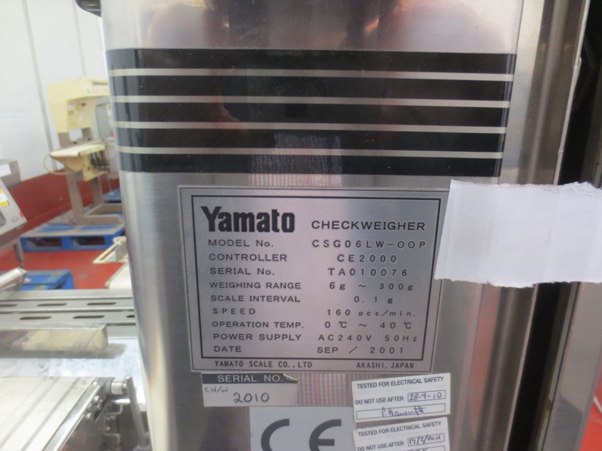 Yamamoto digital checkweigher model GSG0eLW-00P, Serial No T0010076 6g - 300g capacity with reject - Image 3 of 3