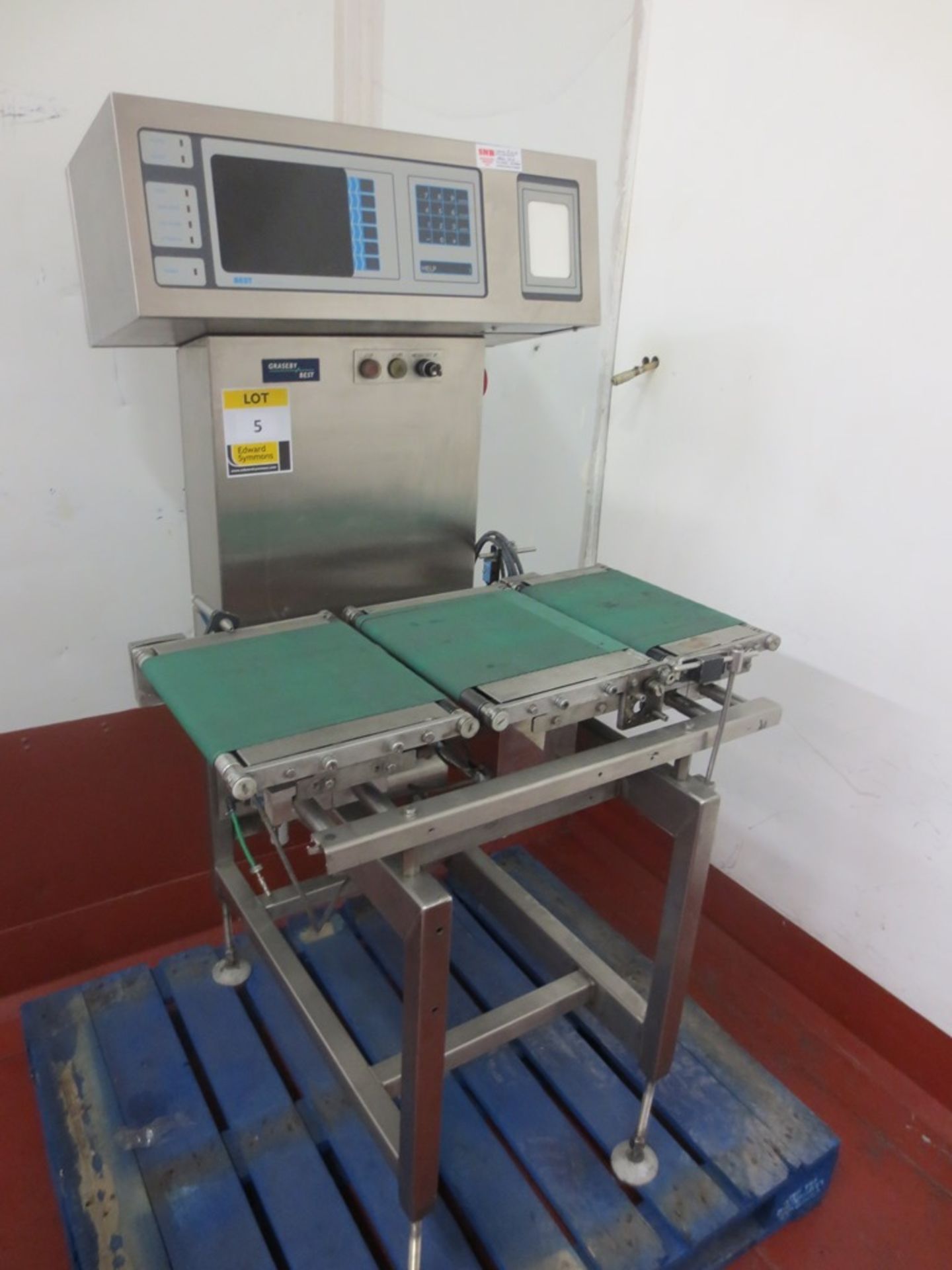 Greasby Best Digital Checkweigher with pneumatic reject 2800mm x 830mm conveyor, all stainless shell