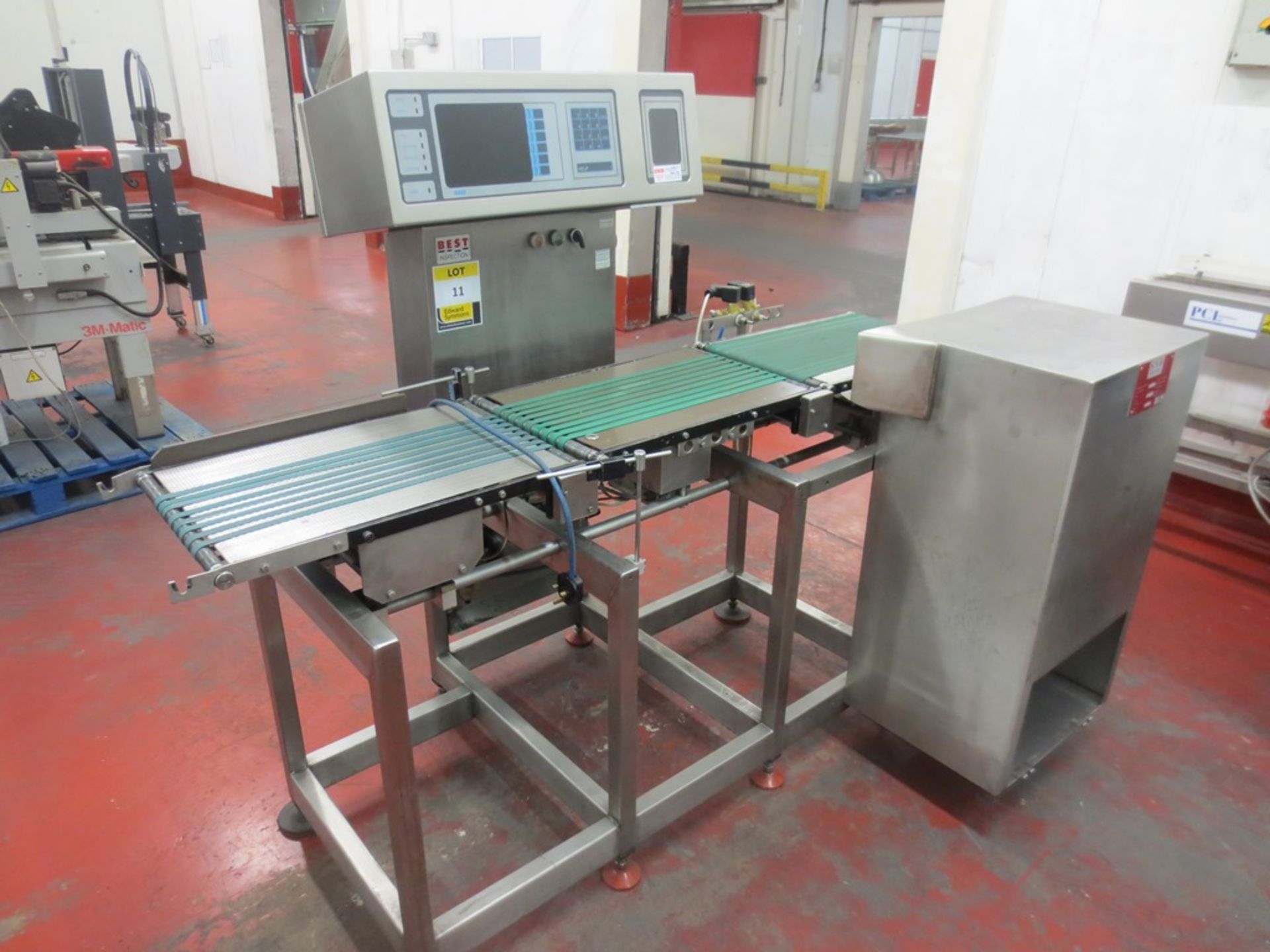 Greasby Best digital check weigher Type AB with pneumatic reject, Serial No 13078, 2007 360mm x - Image 3 of 3