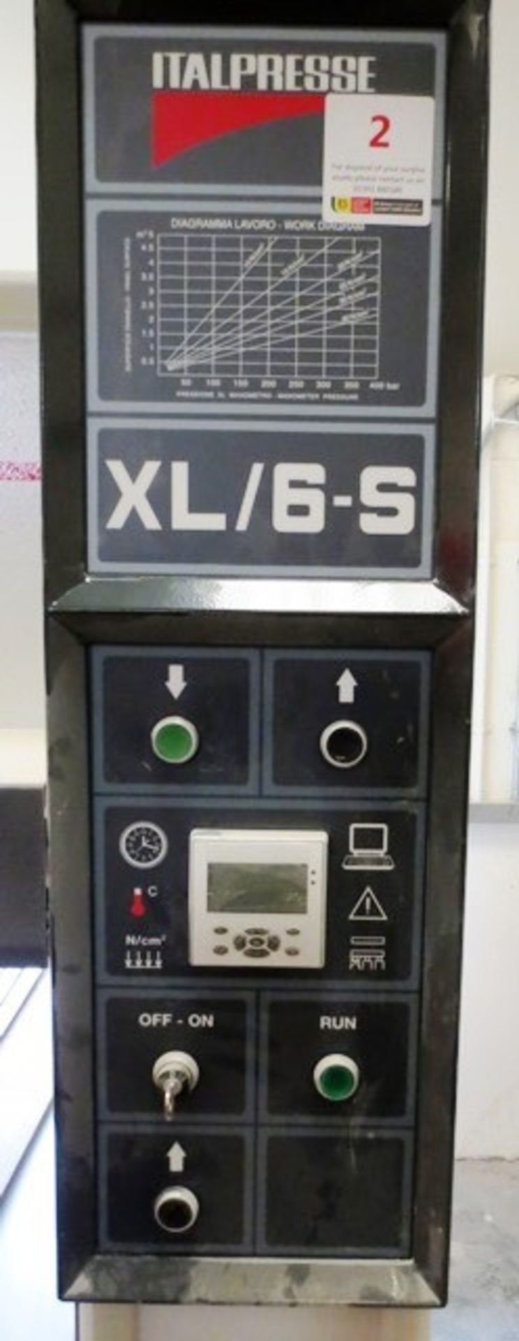Italpresse Pressa A Caldo hydraulic hot press, machine type: XL/6-S, serial no: 186530315 (2015), - Image 8 of 10