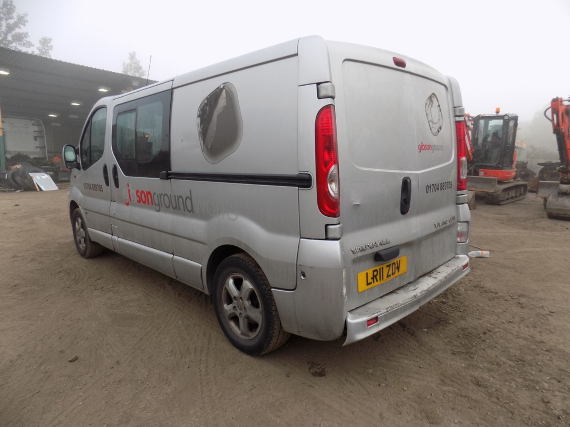 Vauxhall Vivaro 2900 D/C LWB panel van, Reg. No. LR11 ZDV, Colour Silver, 82,840 recorded miles, - Image 3 of 9