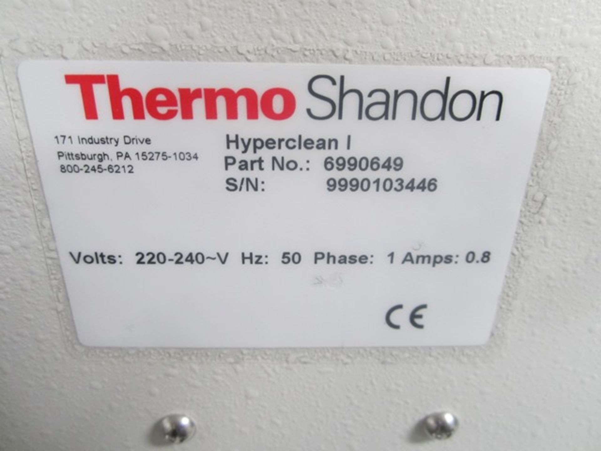Shandon 37215 Hyperclean cleaning cabinet, serial number 9990103446 (height 200mm x width 1m x depth - Image 3 of 3
