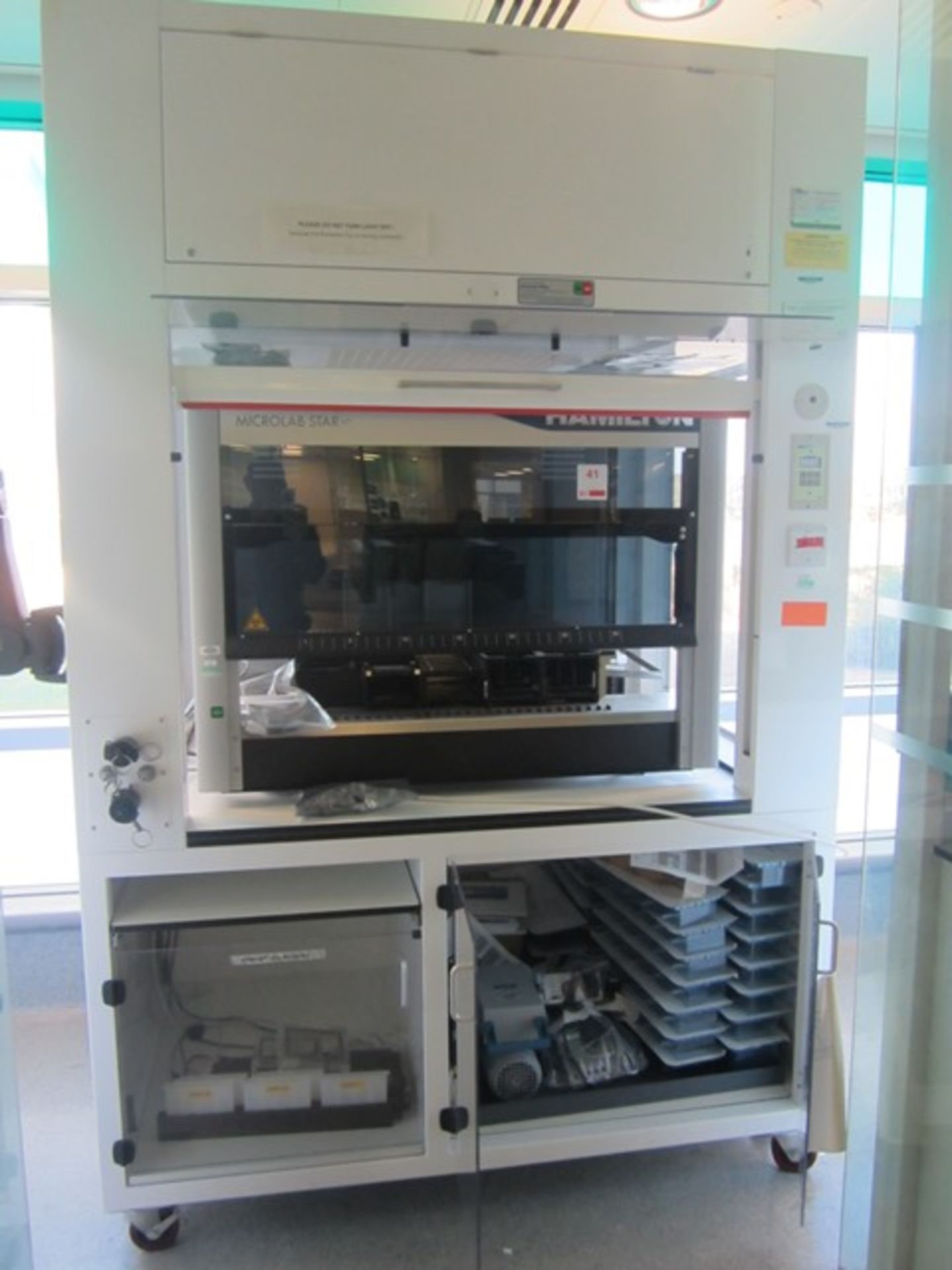 Hamilton MicroLab Starlet enclosured robotic plate handler, CS enclosured chemcap filter, large