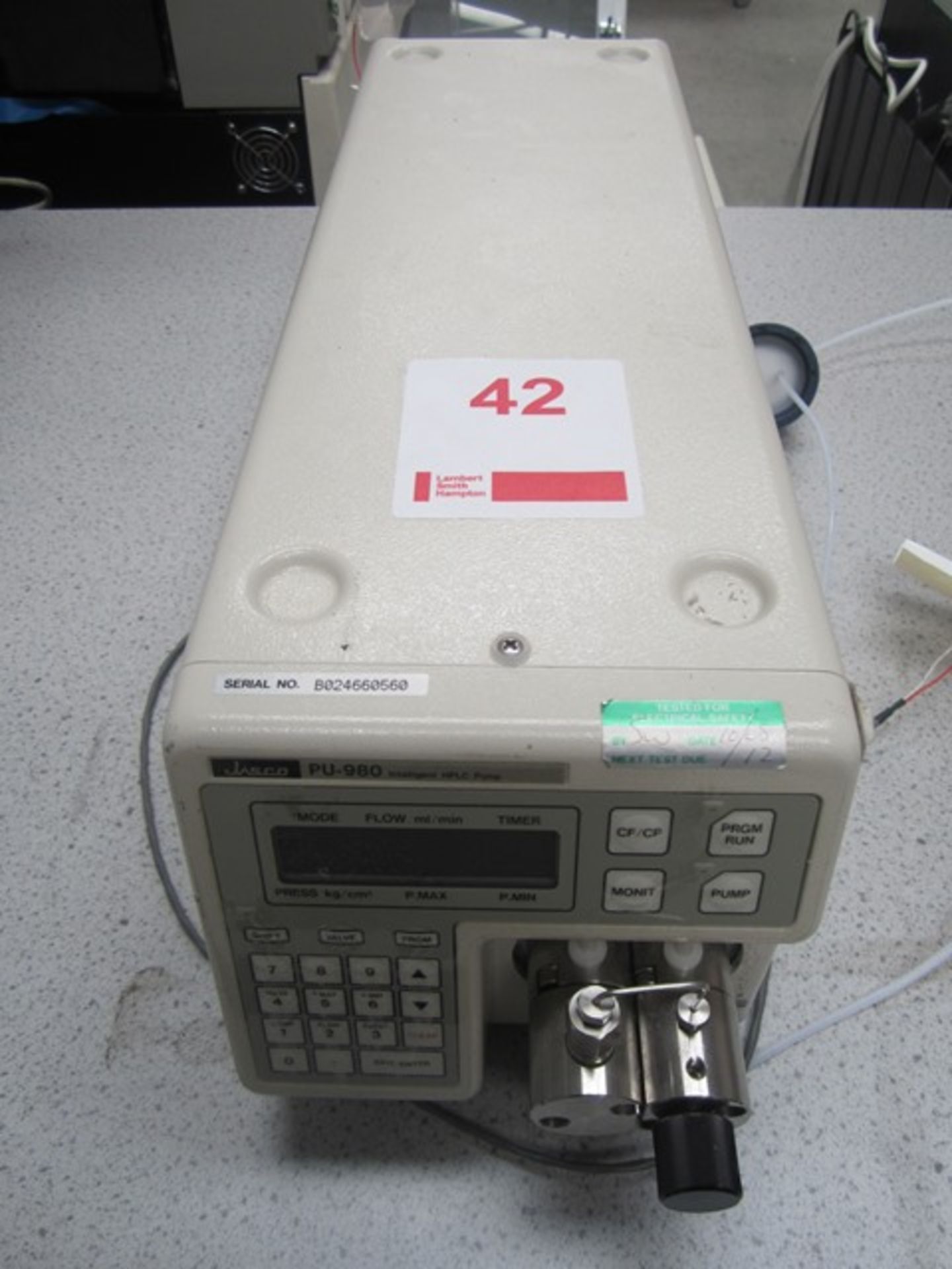 Jasco PU-980 Intelligent HPLC pump, serial number B02660560