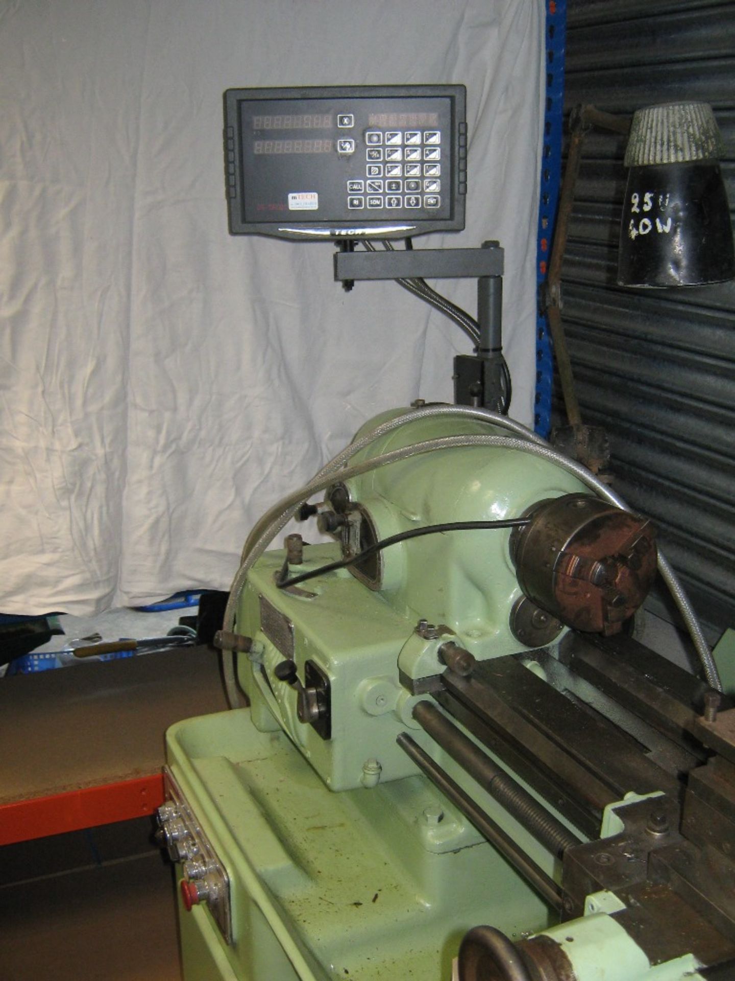 S&B "A" Model SS and SC lathe, approx. 5" centre height x 20" B.C. with steady, face plate, 3 & 4 - Image 4 of 5