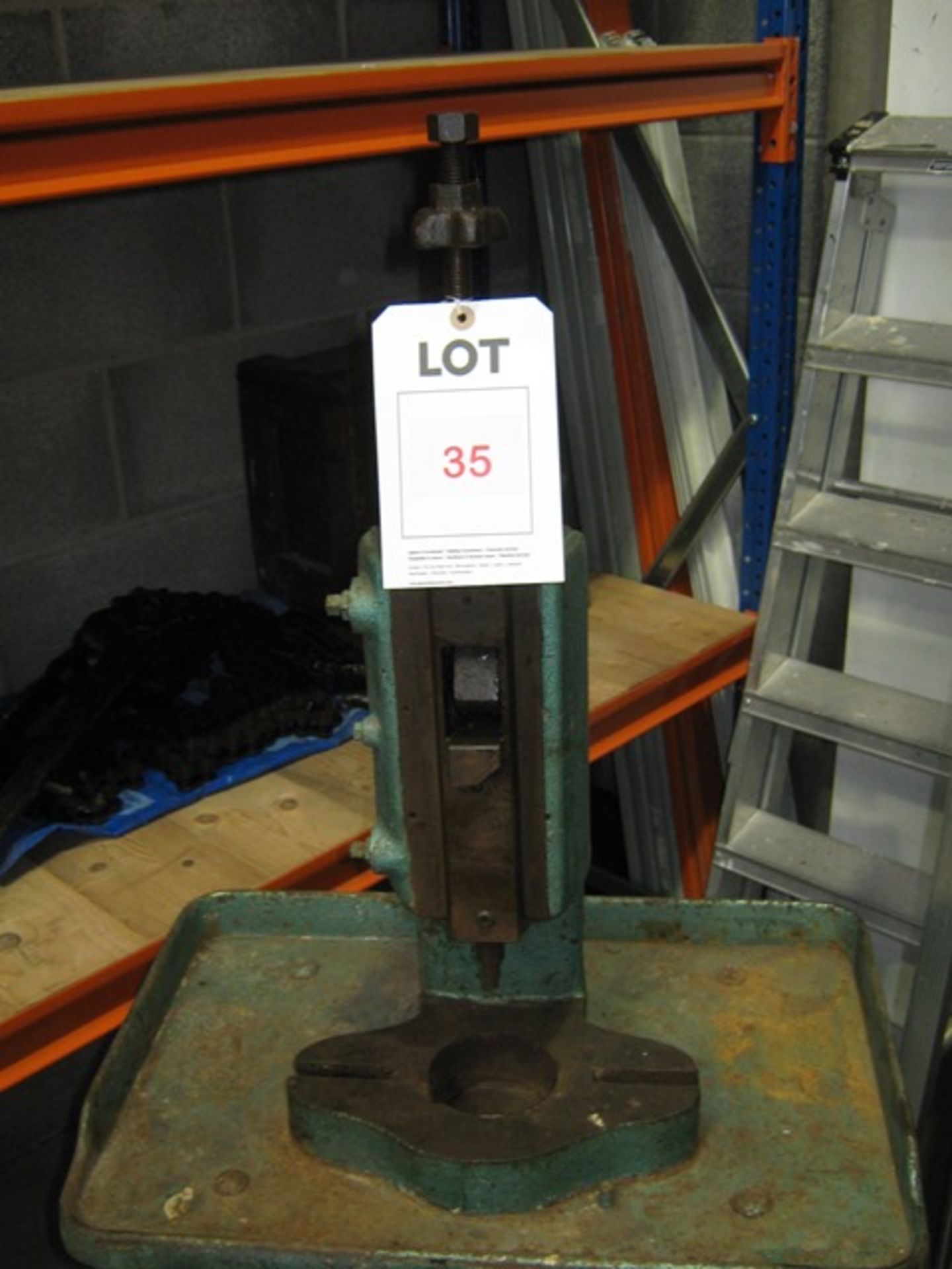 Denbigh foot operated press on stand Located: Unit R6, Marshall Way, Commerce Park, Frome, Somerset, - Image 2 of 2