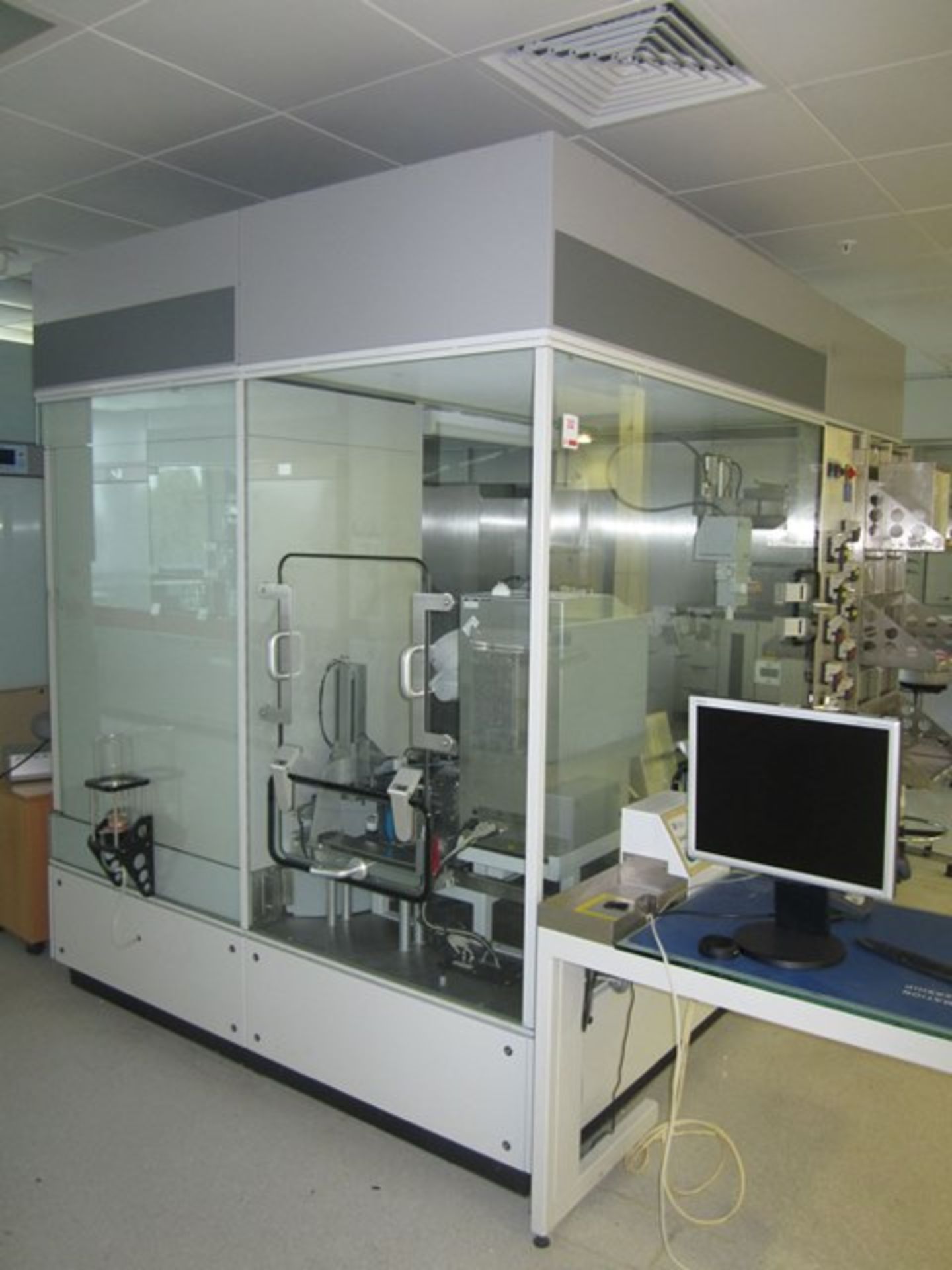 The Automation Partnership cell culture incubator with Staubli RX60B pick and place robotic arm, 2 x