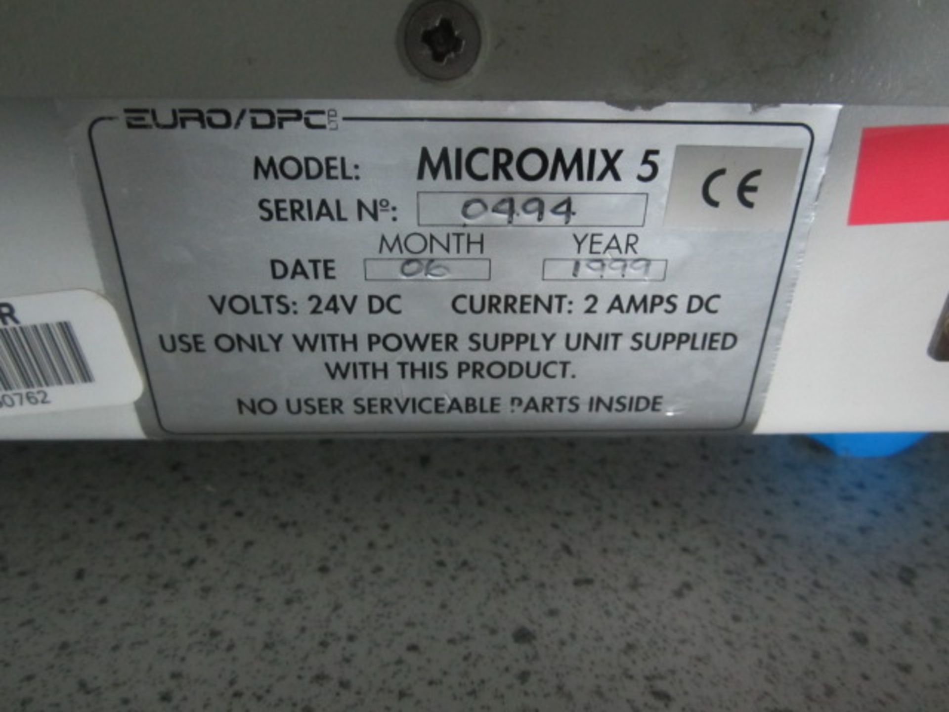 Euro Dpe MicroMix 5 mixer, serial number 0494 - Image 3 of 3
