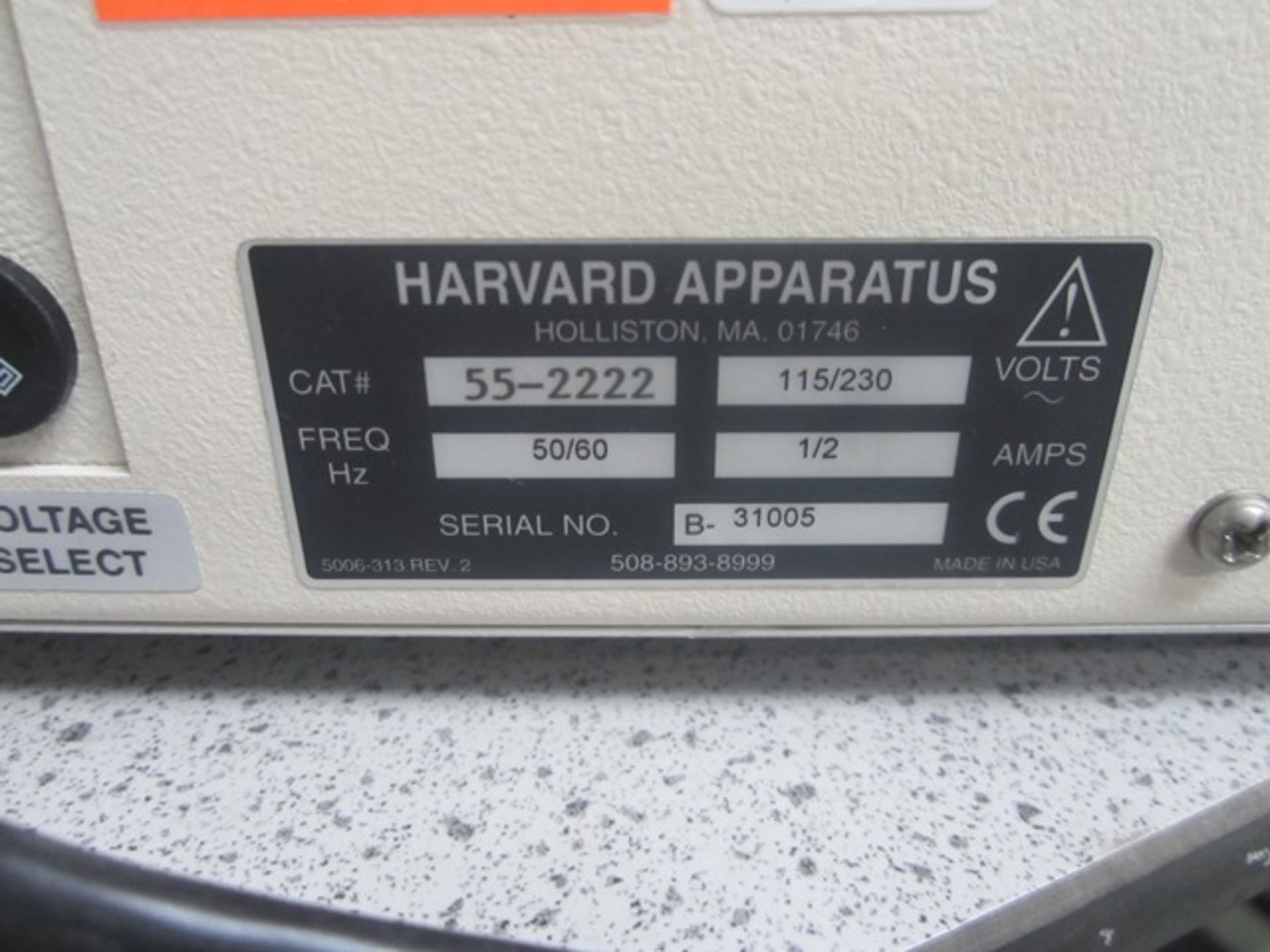 Harvard Apparatus 22 syringe pump, serial number B-31005 with power lead (height 250mm x width 300mm - Image 3 of 3