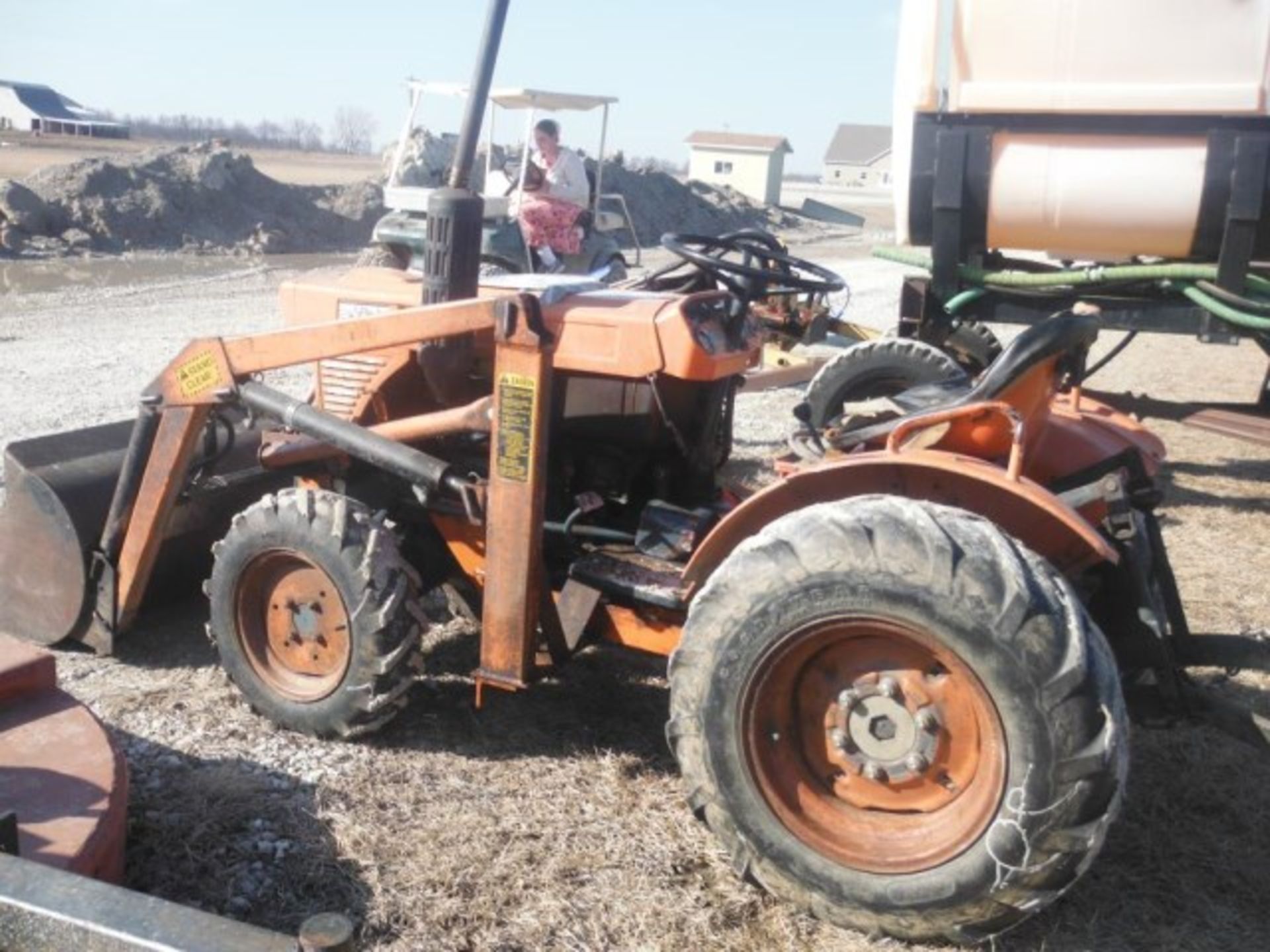 Lot #23051 Kubota B7100 Utility Tractor, 6500 Hr, Deisel w/ Loader starts & Runs Good 16Hp, 4X4