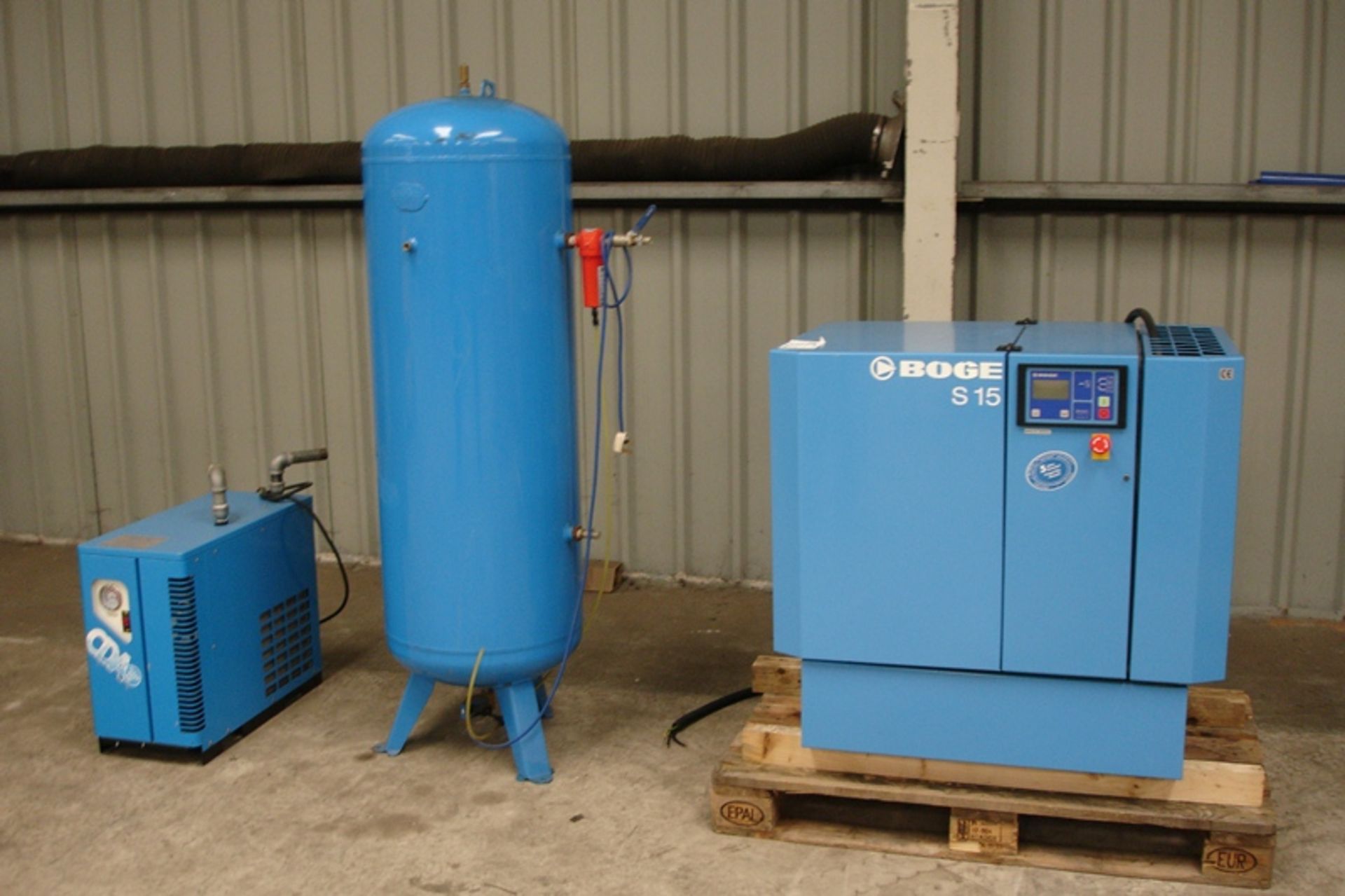 Boge S15 Compressor With Tank & Dryer.