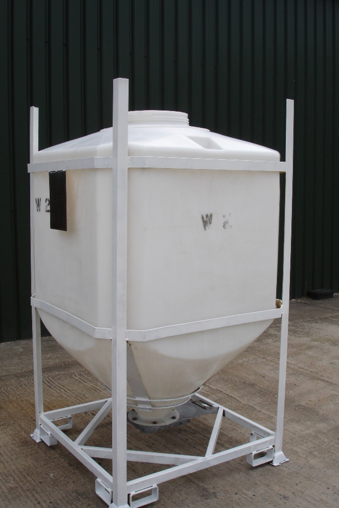 Stackable Bulk Storage Hopper With Valve on Bottom