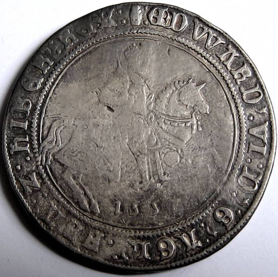 Tudor – EDWARD V1 [1547-53] CROWN. Fine silver issue – King on Horseback – 1553 – mm. tun. 31.04g.