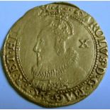 Stuart – CHARLES 1 [1625-49] GOLD DOUBLE-CROWN. Group A – first bust – rev. square-topped shield,