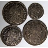 WILLIAM 111 [1694-1702] MAUNDY SET. 1701 – 4d, 3d, 2d, 1d [4 coins in the lot]. Spink 3553 [£700